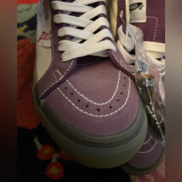 Vans x Palm Angels Purple/Chipmunk SK8-Hi Reissue Sneakers - Picture 11 of 11